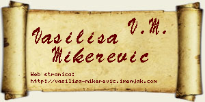 Vasilisa Mikerević vizit kartica